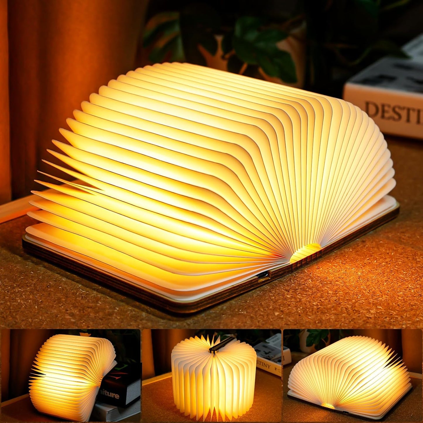 Lesena svetleča knjiga - Bookglow
