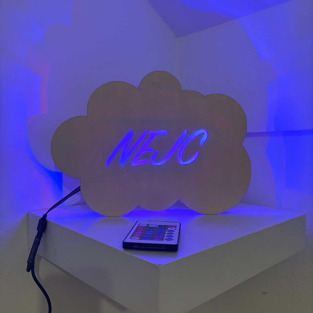 Lesena lučka oblaček z imenom - Cloudglow